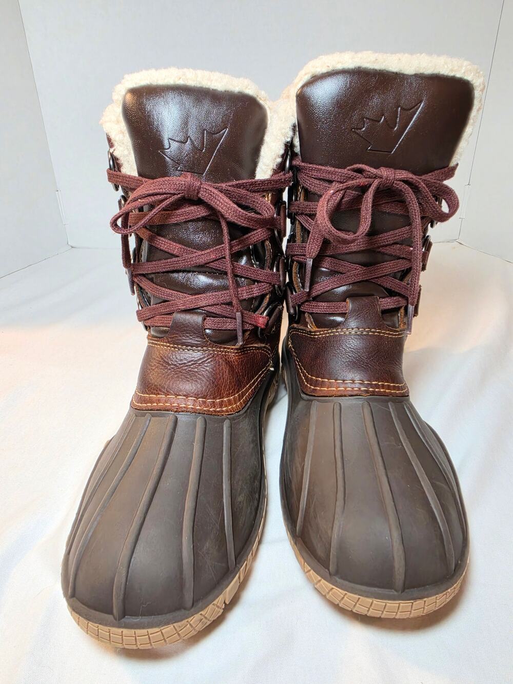 Baffin Yellowknife Men's 9 Brown Leather Insulated Winter Boots CANA-M001
